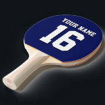 Raquete De Tênis De Mesa Marinho Blue Sports Jersey Team<br><div class="desc">Preppy Solid Color Marinho Blue Team Jersey / Sports Jersey / Futebol Jersey / Rugby Jersey com nome personalizado Personalize-o com seu próprio nome ou nome de equipe e um número. Você pode alterar o tamanho, a cor e o posicionamento do texto se precisar fazer alterações, alterar a cor ou...</div>