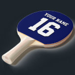 Raquete De Tênis De Mesa Marinho Blue Sports Jersey Team<br><div class="desc">Preppy Solid Color Marinho Blue Team Jersey / Sports Jersey / Futebol Jersey / Rugby Jersey com nome personalizado Personalize-o com seu próprio nome ou nome de equipe e um número. Você pode alterar o tamanho, a cor e o posicionamento do texto se precisar fazer alterações, alterar a cor ou...</div>