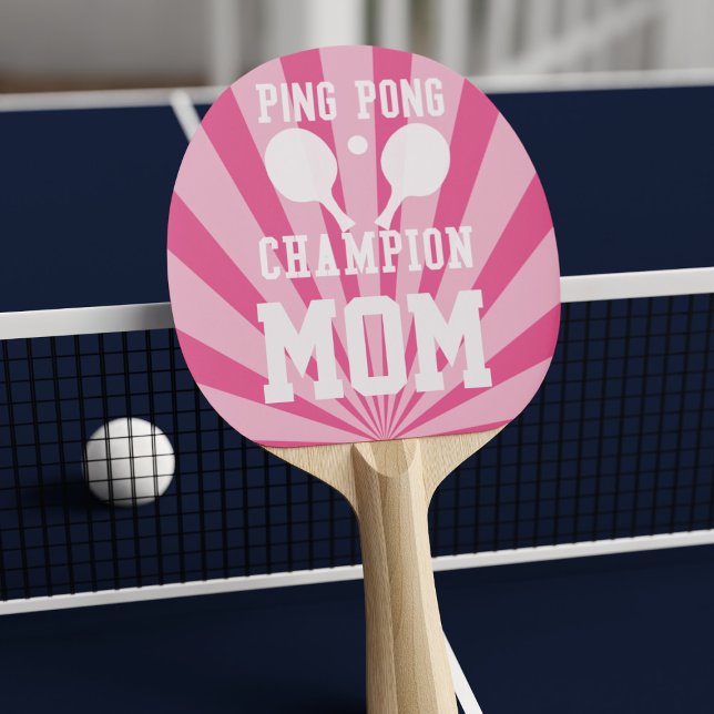 Raquete De Tênis De Mesa Mesa Rosa Campeão Mãe Ping Pong Pino Pino (She may let you win - but I doubt it. Quirky mom gift from dads. )