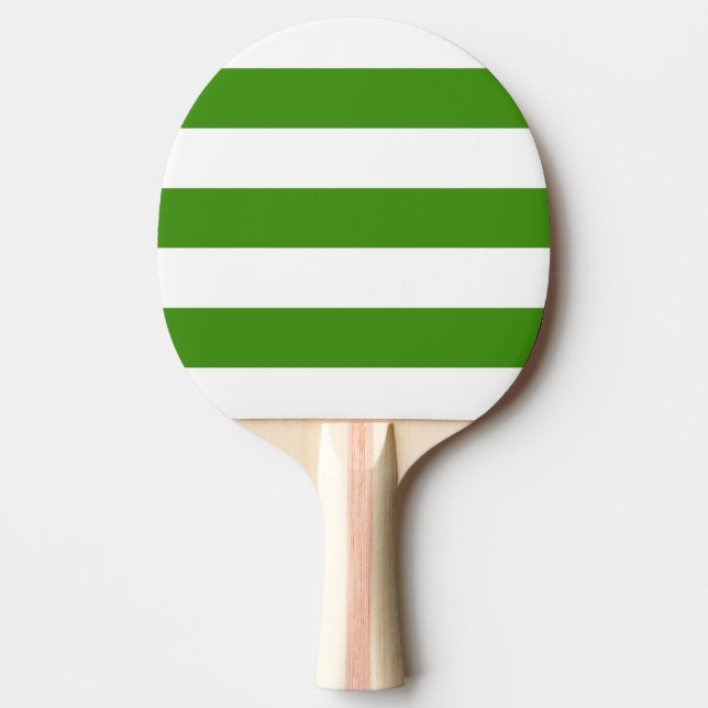 Raquete De Tênis De Mesa Moderno Branco, Faixa Verde (Frente)