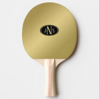 Raquete De Tênis De Mesa Monograma Dourado
