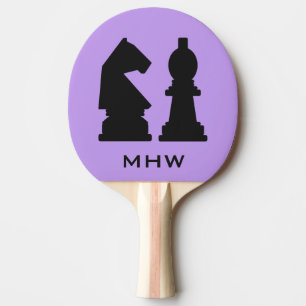 Raquete De Tênis De Mesa Monograma personalizado do CHESS e pá de ping de c