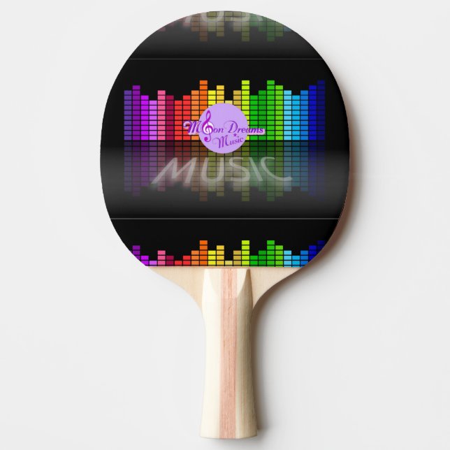 Raquete De Tênis De Mesa MoonDreams Music Equalizer Ping Pong Paddle (Frente)