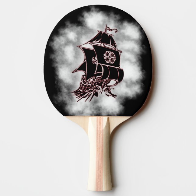 Raquete De Tênis De Mesa Náutico do navio pirata (Verso)