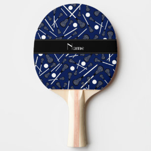 Raquete De Tênis De Mesa Nome personalizado lacrosse azul marinho