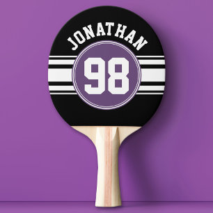 Raquete De Tênis De Mesa Número de Nome das Strips Negra e Roxa de Sports