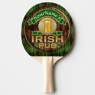 Raquete De Tênis De Mesa O dia de St Patrick irlandês conhecido