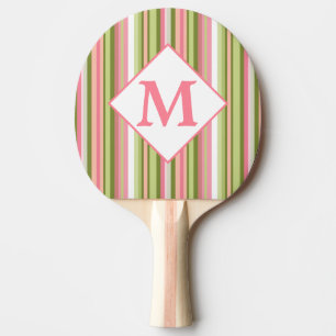 Raquete De Tênis De Mesa O primavera listra a pá monogrammed do pong do
