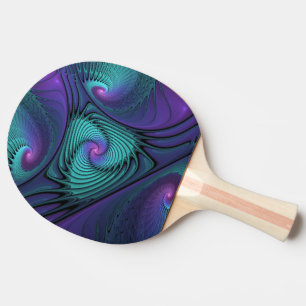 Raquete De Tênis De Mesa O roxo encontra a arte abstrata moderna do Fractal