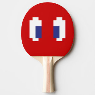 Raquete De Tênis De Mesa Olhos De Manga De Pixel De 8 Bits