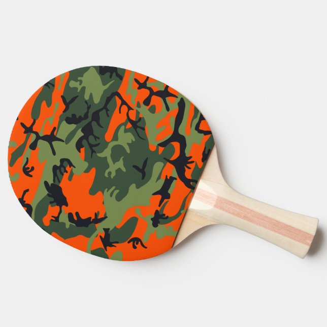 Raquete De Tênis De Mesa Orange Hunter Camo (Lateral do verso)