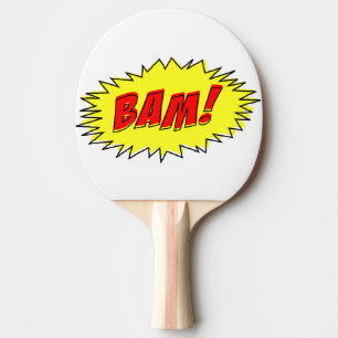 Raquete De Tênis De Mesa Pá cómica de Pong do sibilo do Bam do vintage