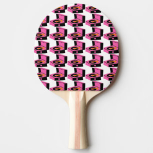 Raquete De Tênis De Mesa Pá cor-de-rosa de Pong do sibilo de Houndstooth d