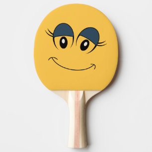Raquete De Tênis De Mesa Pá de Pong do sibilo da cara da menina