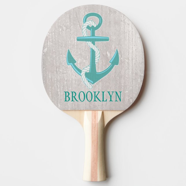 Raquete De Tênis De Mesa Paddle Pong Ping Anchor Náutico Personalizado (Frente)