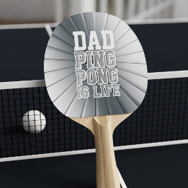 Raquete De Tênis De Mesa Pai desportivo Faux Chrome Ping Pong é uma vida en
