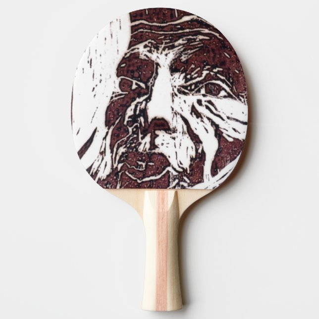 Raquete De Tênis De Mesa "Paisagem lunar" Ping Pong Paddle (Verso)