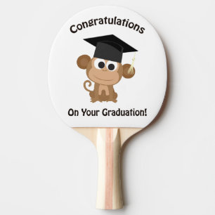 Raquete De Tênis De Mesa parabéns em seu macaco da graduação