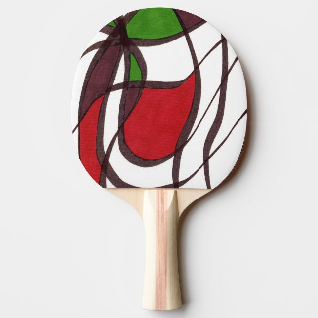 Raquete De Tênis De Mesa "Peixe Voador" Abstrato Ping Pong Paddle (Verso)