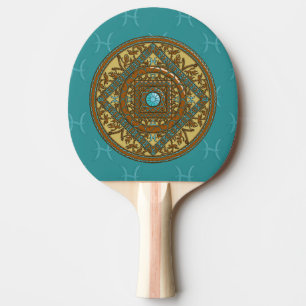 Raquete De Tênis De Mesa Peixes Mandala Ping Pong Paddle
