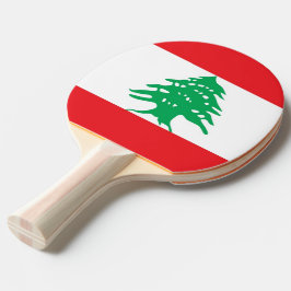 Raquete De Tênis De Mesa Ping pong com bandeira do Líbano