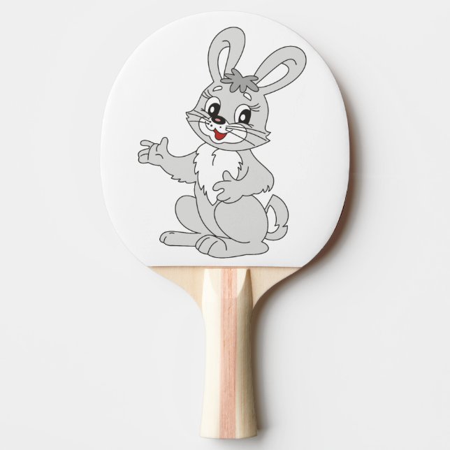 Raquete De Tênis De Mesa Ping Pong Paddle. Coelho. (Frente)