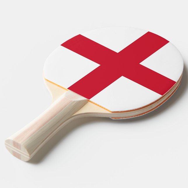 Raquete De Tênis De Mesa Ping pong paddle com Flag of England (Frente inclinada)