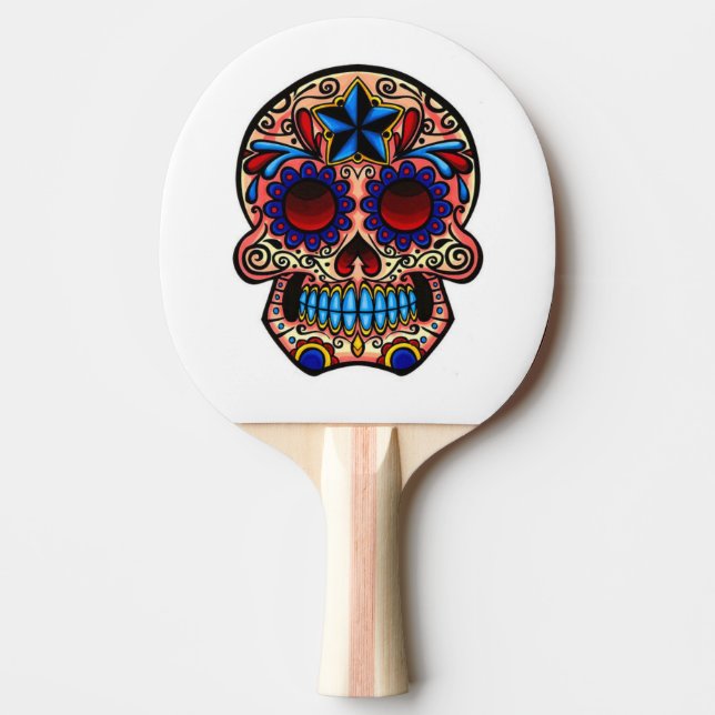 Raquete De Tênis De Mesa Ping Pong Paddle/Skull (Frente)