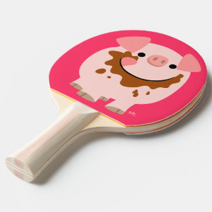 Raquete De Tênis De Mesa Ping Pong Ping Pong Paddle De Cartoon De Chocolate