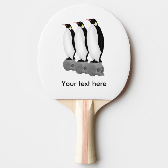 Raquete De Tênis De Mesa Pinguins Herdarão A Terra (Frente)