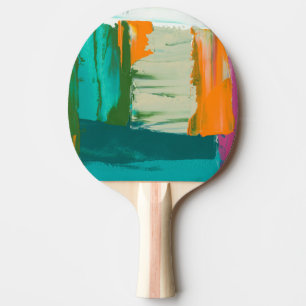 Raquete De Tênis De Mesa Pintura de impressão de expressão livre multicol