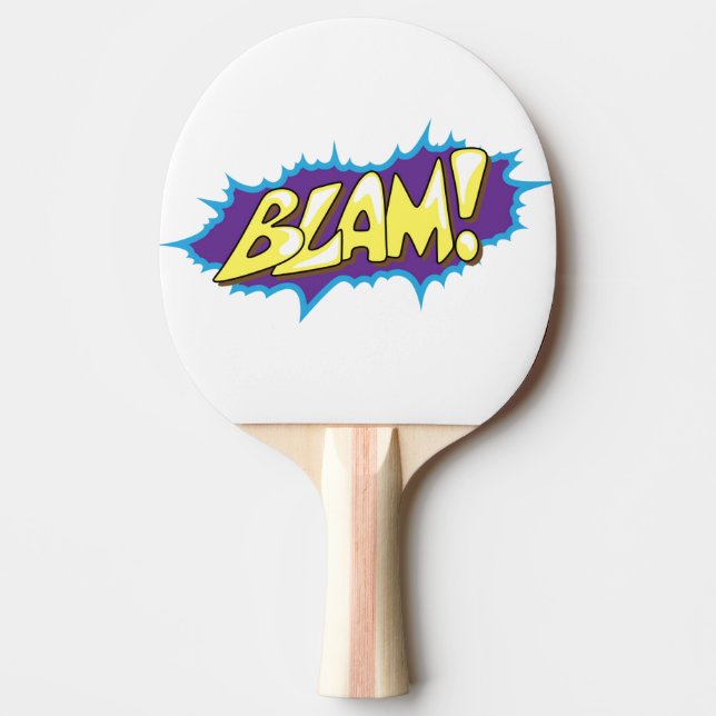 Raquete De Tênis De Mesa Pop Art Comic Blam! (Frente)