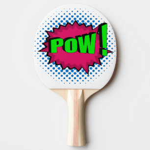 Raquete De Tênis De Mesa Pop Art Comic Pow!