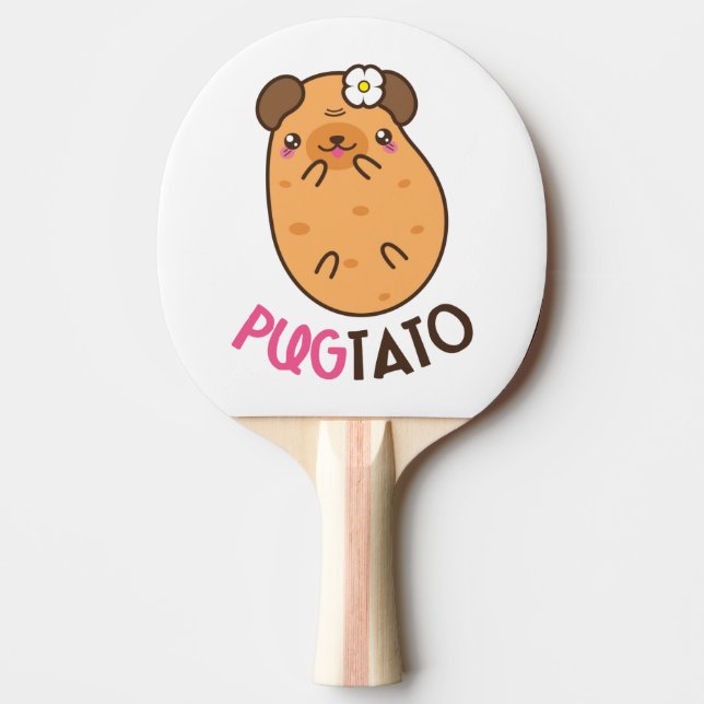 Raquete De Tênis De Mesa Pugtato engraçado (Frente)