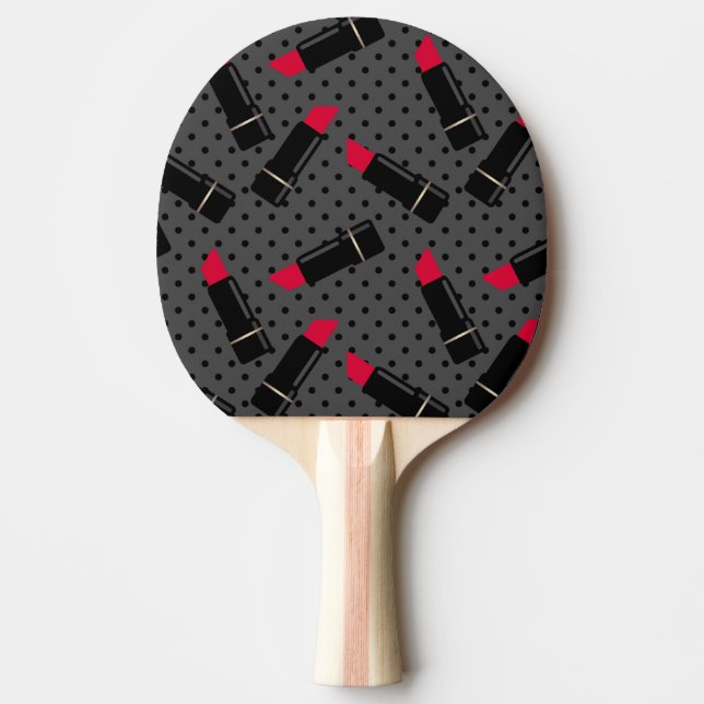 Raquete De Tênis De Mesa Retro, batom vermelho (Frente)
