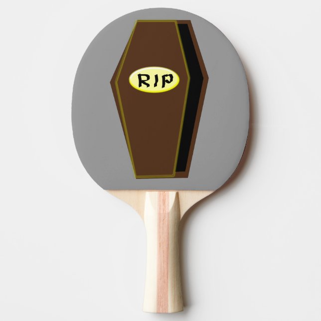 Raquete De Tênis De Mesa RIP Halloween Coffin do Doom Ping Pong Paddle (Frente)