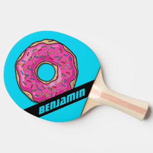 Raquete De Tênis De Mesa Rosa delicioso suculento rosquinha polvilhada