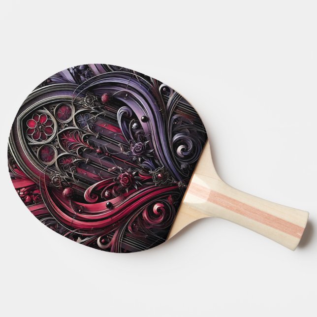 Raquete de Tênis de Mesa Rosa Gótico - Raquete de  (Lateral)