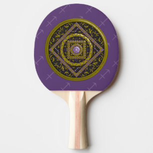Raquete De Tênis De Mesa Sagittarius Mandala Ping Pong Pong Paddle