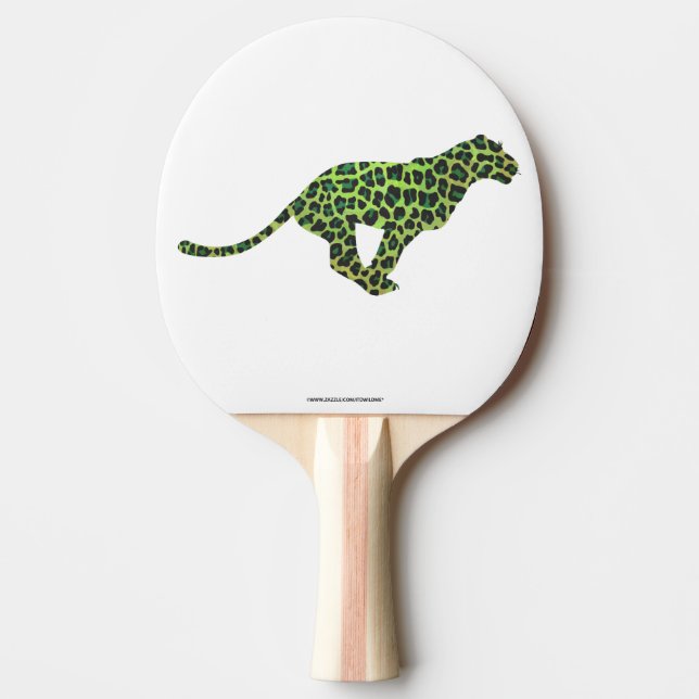 Raquete De Tênis De Mesa Silhouette Leopard Black and Green (Frente)