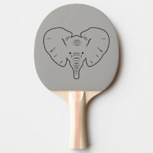Raquete De Tênis De Mesa Silhueta de rosto elefante