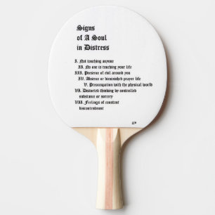 Raquete De Tênis De Mesa Sinais de uma alma na aflição
