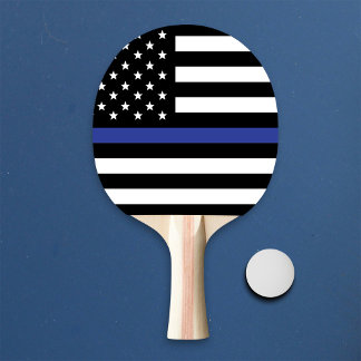 Raquete De Tênis De Mesa Sinalizador Americano Thin Blue Line Personalizado