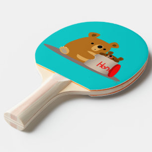 Raquete De Tênis De Mesa Tchau Querida! Pino Pong Ping Bears de Cartoon Bon