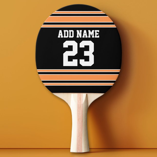 Raquete De Tênis De Mesa Team Jersey com nome e número personalizados (Custom Ping Pong Paddle - Team or College colors Sports Jersey)