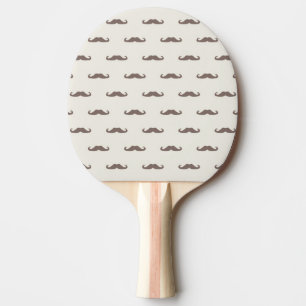 Raquete De Tênis De Mesa Teste padrão 3 do hipster do bigode
