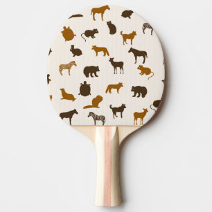 Raquete De Tênis De Mesa Teste padrão animal 1