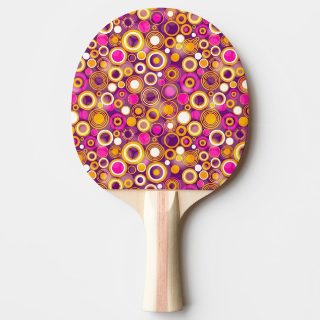 Raquete De Tênis De Mesa Teste padrão de bolinhas violeta (Frente)