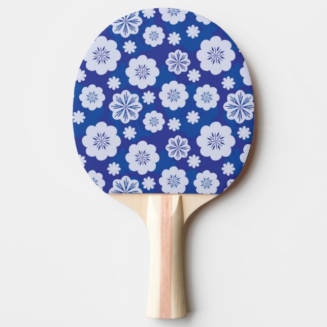 Raquete De Tênis De Mesa teste padrão de flor (Frente)