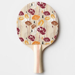 Raquete De Tênis De Mesa Teste padrão floral 4 da elegância abstrata